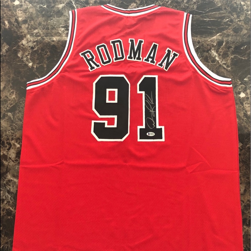 Autographed Dennis Rodman Chicago Bulls Jersey